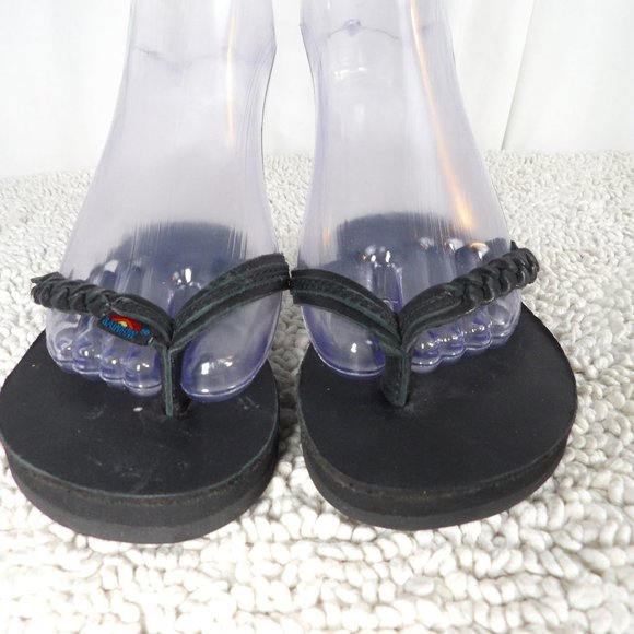 Rainbow Girls Black Sandals - Picture 1 of 8